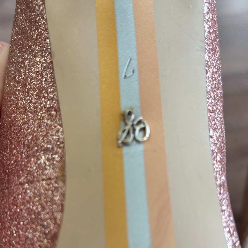 Sam Edelman Rose Gold Glitter Heels - Picture 4 of 9
